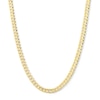 Thumbnail Image 1 of 6.9mm Concave Curb Chain Necklace in Solid 10K Gold - 20”
