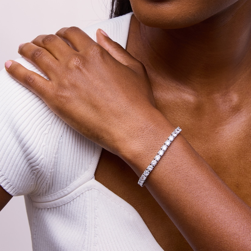 Main Image 2 of 8 CT. T.W. Certified Lab-Grown Diamond Tennis Bracelet in 10K White Gold (I/SI2)