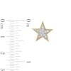Thumbnail Image 3 of 1/5 CT. T.W. Certified Lab-Grown Diamond Star Stud Earrings in 10K Gold (F/SI2)