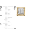 Thumbnail Image 3 of 1/2 CT. T.W. Square-Shaped Certified Lab-Grown Multi-Diamond Double Frame Stud Earrings in 10K Gold (F/SI2)