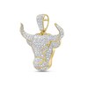 Thumbnail Image 2 of 1 CT. T.W. Diamond Bull Head Necklace Charm in 10K Gold