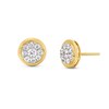 Thumbnail Image 1 of 3/4 CT. T.W. Multi-Diamond Frame Stud Earrings in 10K Gold