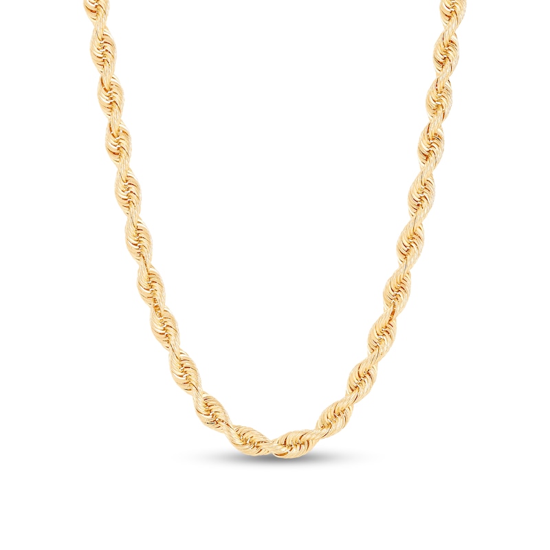 Main Image 1 of 4.5mm Silk Rope™ Chain Necklace in Solid 14K Gold - 20"