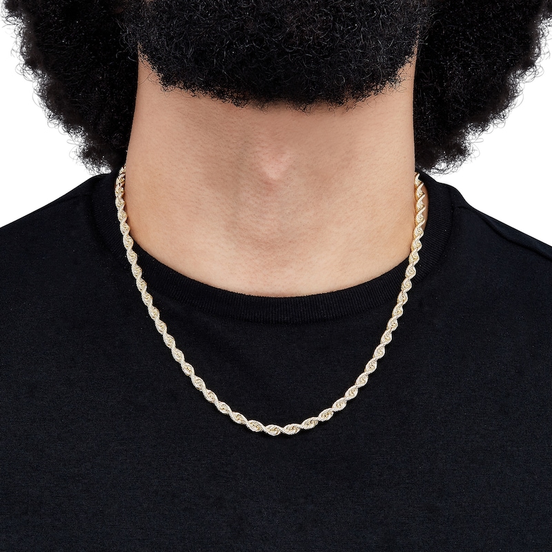 Main Image 3 of 4.5mm Silk Rope™ Chain Necklace in Solid 14K Gold - 20"