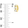 Thumbnail Image 5 of White Lab-Created Sapphire Three Piece Hoop Earrings Set in Sterling Silver with 18K Gold Plate