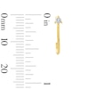 Thumbnail Image 6 of White Lab-Created Sapphire Three Piece Hoop Earrings Set in Sterling Silver with 18K Gold Plate