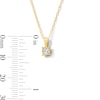 Thumbnail Image 4 of 1/3 CT. T.W. Diamond Miracle Solitaire Pendant and Stud Earrings Set in Sterling Silver with 10K Gold Plate