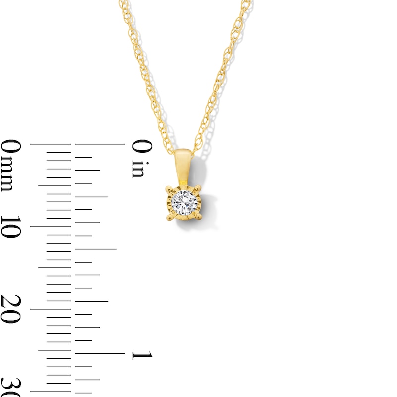 Main Image 4 of 1/3 CT. T.W. Diamond Miracle Solitaire Pendant and Stud Earrings Set in Sterling Silver with 10K Gold Plate