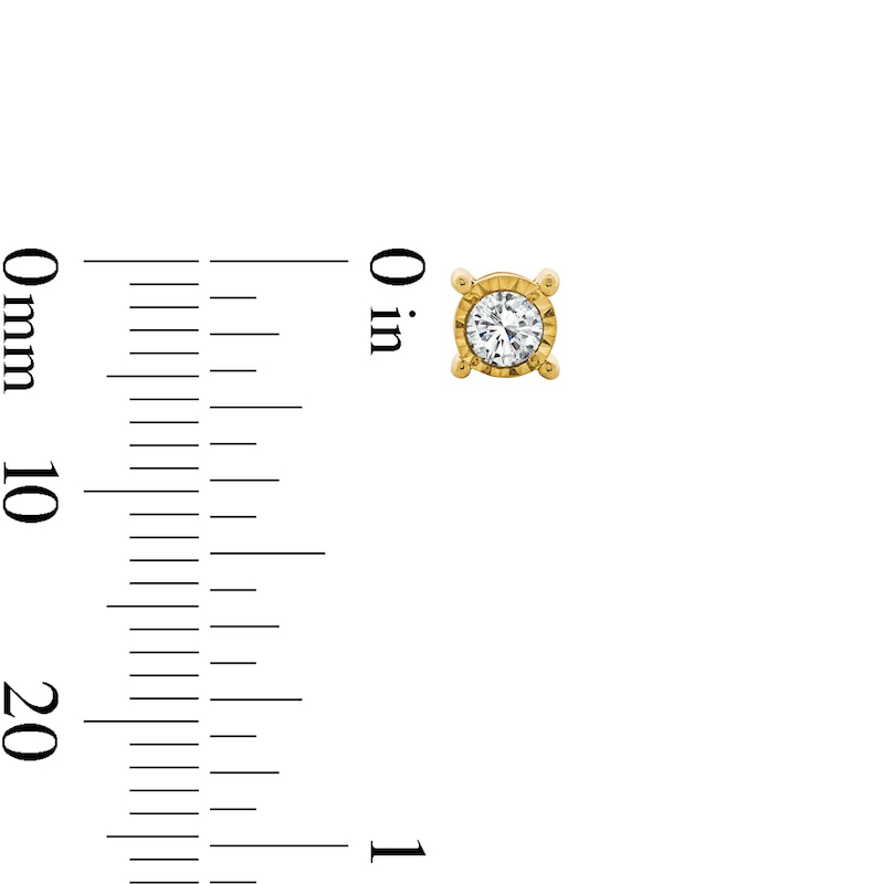 Main Image 5 of 1/3 CT. T.W. Diamond Miracle Solitaire Pendant and Stud Earrings Set in Sterling Silver with 10K Gold Plate