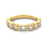 Thumbnail Image 1 of 1-1/2 CT. T.W. Multi-Shaped Lab-Grown Diamond Bezel-Set Nine Stone Anniversary Band in 14K Gold (F/VS2)