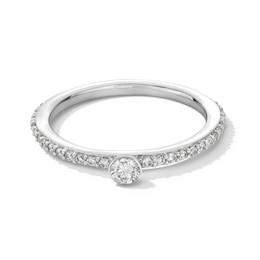 1/4 CT. T.W. Diamond Bezel-Set Stackable Anniversary Band in 10K White Gold