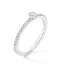 Thumbnail Image 3 of 1/4 CT. T.W. Diamond Bezel-Set Stackable Anniversary Band in 10K White Gold