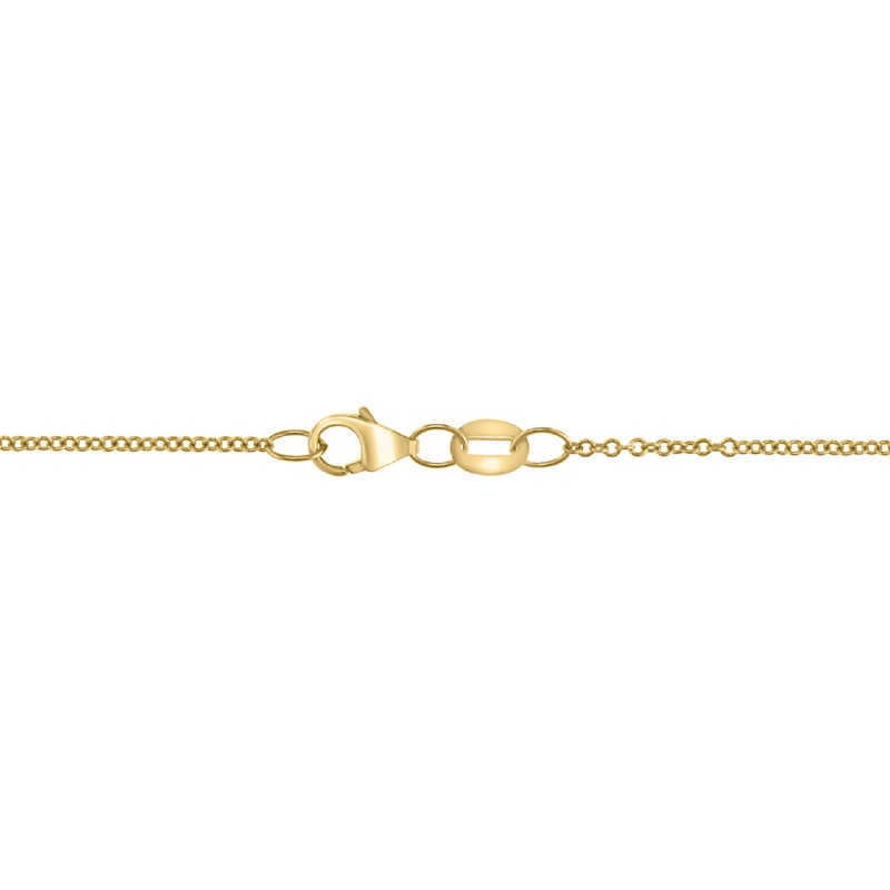 Main Image 2 of EFFY™ Collection Elongated Cushion-Cut Onyx and 1/5 CT. T.W. Diamond Frame Pendant in 14K Gold