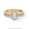 Thumbnail Image 4 of 1 CT. T.W. Oval Certified Lab-Grown Diamond Frame Engagement Ring in 14K Gold (F/SI2)