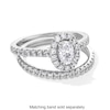 Thumbnail Image 4 of 1 CT. T.W. Oval Certified Lab-Grown Diamond Frame Engagement Ring in 14K White Gold (F/SI2)