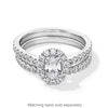 Thumbnail Image 5 of 1 CT. T.W. Oval Certified Lab-Grown Diamond Frame Engagement Ring in 14K White Gold (F/SI2)