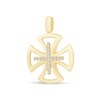 Thumbnail Image 3 of 1/4 CT. T.W. Diamond Maltese Cross Necklace Charm in 10K Gold