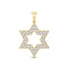 Thumbnail Image 1 of 1-3/8 CT. T.W. Diamond Star of David Necklace Charm in 10K Gold