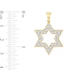 Thumbnail Image 4 of 1-3/8 CT. T.W. Diamond Star of David Necklace Charm in 10K Gold