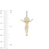 Thumbnail Image 2 of 1/3 CT. T.W. Diamond Jesus Raised on the Cross Necklace Charm in 10K Gold