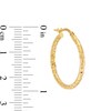Thumbnail Image 5 of Polished and Diamond-Cut Hoop Earrings Set in Hollow 10K Gold