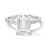 Thumbnail Image 1 of 4-1/2 CT. T.W. Emerald-Cut Certified Lab-Grown Diamond Engagement Ring in 14K White Gold (F/SI2)