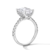 Thumbnail Image 5 of 4-1/2 CT. T.W. Emerald-Cut Certified Lab-Grown Diamond Engagement Ring in 14K White Gold (F/SI2)
