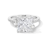 Thumbnail Image 1 of 4-3/4 CT. T.W. Princess-Cut Certified Lab-Grown Diamond Collar Engagement Ring in 14K White Gold (F/SI2)