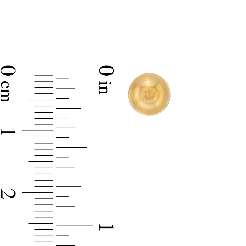 Main Image 4 of 7.0mm Ball Stud Earrings and 20.0mm Tube Hoop Earrings Set in Hollow 14K Gold