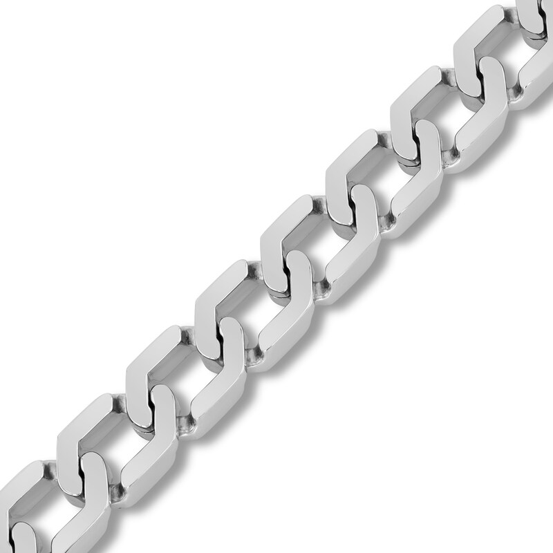 Main Image 2 of 12.2mm Hexagon Link Bracelet in Solid Stainless Steel - 8.5"