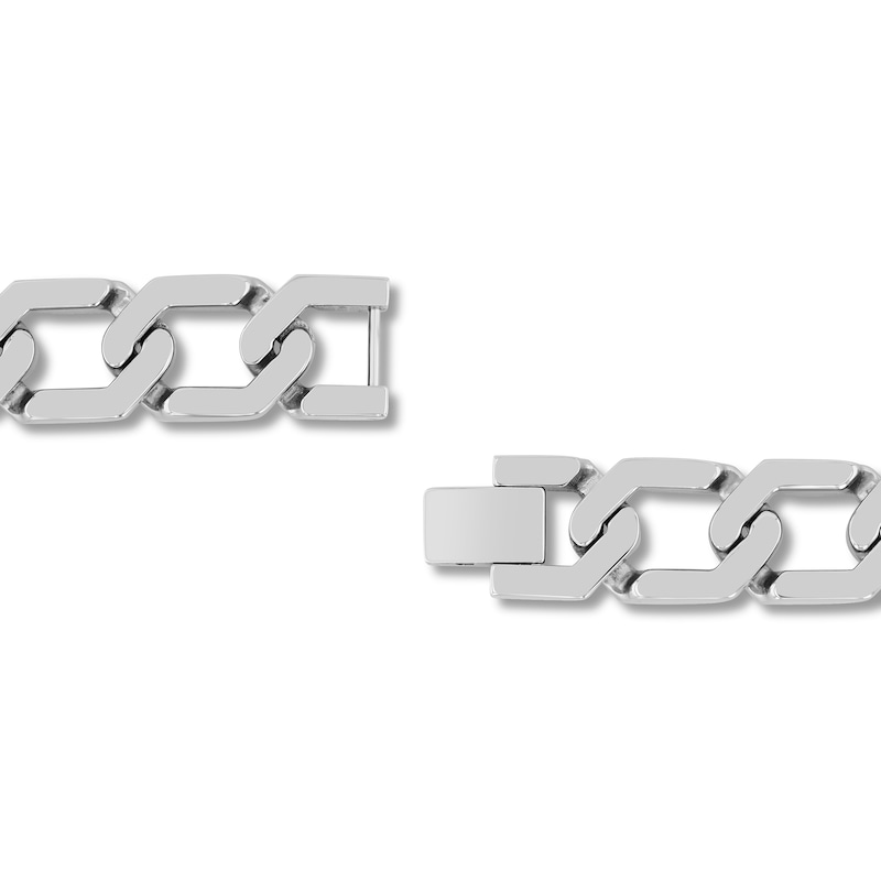 Main Image 3 of 12.2mm Hexagon Link Bracelet in Solid Stainless Steel - 8.5"