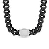 Thumbnail Image 1 of 1/2 CT. T.W. Diamond Link Chain Bracelet in Solid Stainless Steel with Black Ion Plate - 8.5"