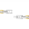 Thumbnail Image 3 of 1/3 CT. T.W. Diamond Link Bracelet in Solid Stainless Steel and Yellow Ion Plate - 8.5"