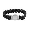 Thumbnail Image 1 of 1/2 CT. T.W. Diamond Link Chain Necklace in Solid Stainless Steel with Black Ion Plate - 20"