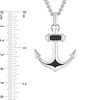 Thumbnail Image 4 of 1/15 CT. T.W. Black Diamond Anchor Pendant in Stainless Steel - 24”