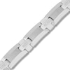 Thumbnail Image 2 of 1/8 CT. T.W. Diamond Cross Link Bracelet in Solid Stainless Steel and Tungsten - 8.5"