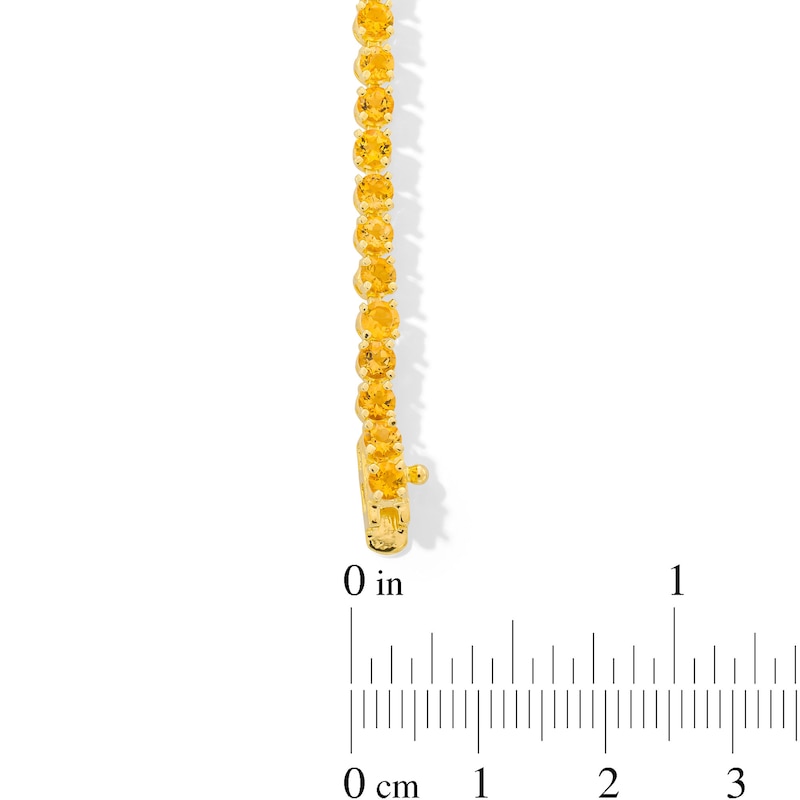 Main Image 3 of Graduated Citrine Tennis Bracelet in Sterling Silver with 18K Gold Plate - 7.25"