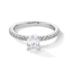 Thumbnail Image 1 of 1 CT. T.W. Oval Certified Lab-Grown Diamond Engagement Ring in 14K White Gold (F/SI2)