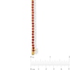 Thumbnail Image 3 of Graduated Garnet Tennis Bracelet in Sterling Silver with 18K Gold Plate - 7.25"