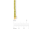 Thumbnail Image 3 of Graduated Peridot Tennis Bracelet in Sterling Silver with 18K Gold Plate - 7.25"