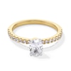 Thumbnail Image 1 of 1 CT. T.W. Oval Certified Lab-Grown Diamond Engagement Ring in 14K Gold (F/SI2)
