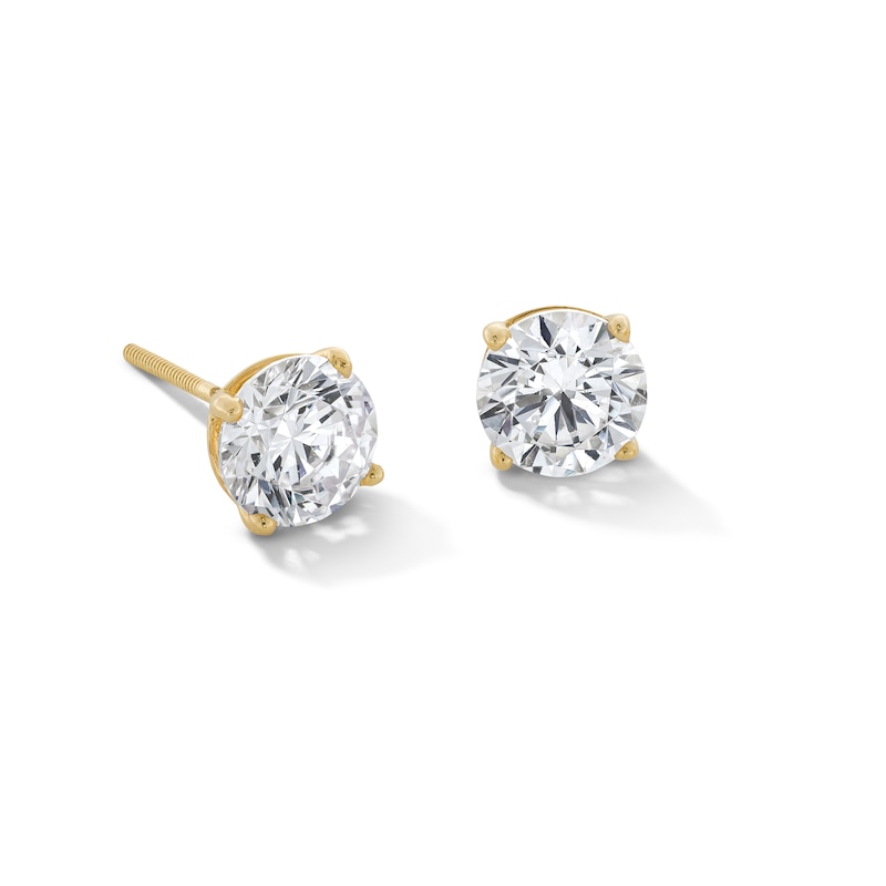 Main Image 1 of 2 CT. T.W. Certified Lab-Grown Diamond Solitaire Stud Earrings in 14K Gold (F/SI2)