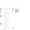 Thumbnail Image 3 of 1 CT. T.W. Princess-Cut Certified Lab-Grown Diamond Solitaire Stud Earrings in 14K Gold (F/SI2)