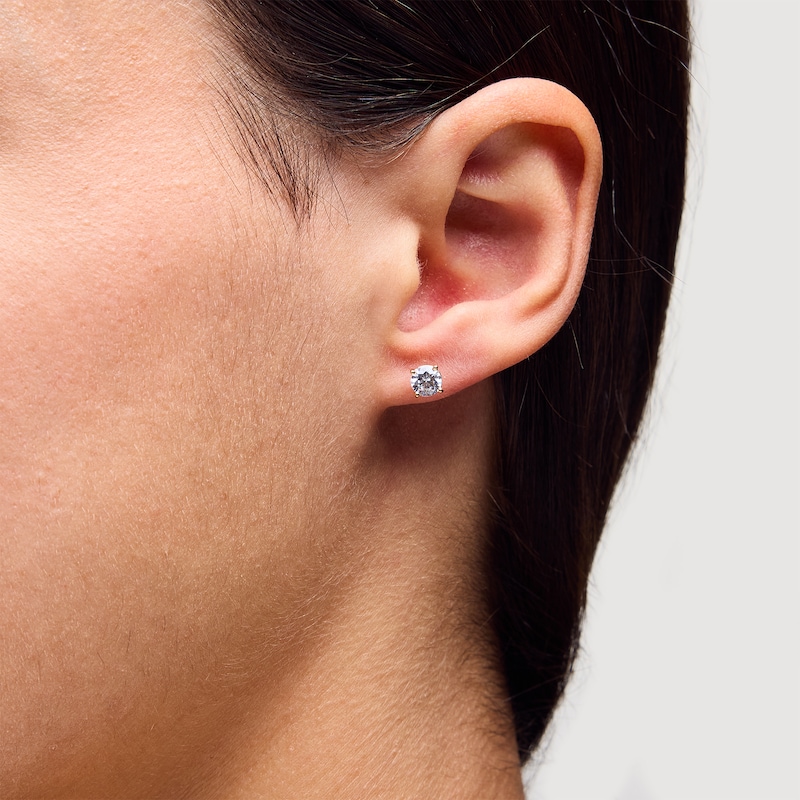 Main Image 2 of 3/4 CT. T.W. Certified Lab-Grown Diamond Solitaire Stud Earrings in 14K Gold (F/SI2)