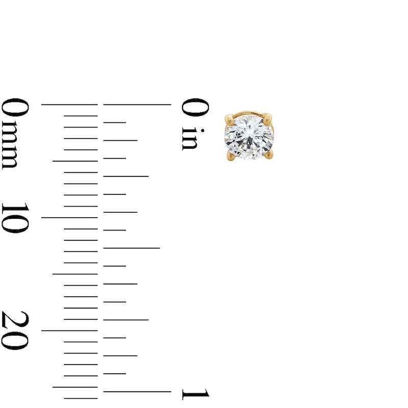 Main Image 3 of 3/4 CT. T.W. Certified Lab-Grown Diamond Solitaire Stud Earrings in 14K Gold (F/SI2)