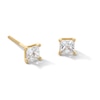Thumbnail Image 1 of 1/2 CT. T.W. Princess-Cut Certified Lab-Grown Diamond Solitaire Stud Earrings in 14K Gold (F/SI2)