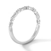 Thumbnail Image 3 of Vera Wang Love Collection 1/4 CT. T.W. Marquise and Round Diamond Alternating Anniversary Band in 14K White Gold