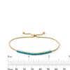 Thumbnail Image 3 of Turquoise Line Bolo Bracelet in Sterling Silver with 18K Gold Plate - 9.0"