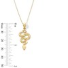 Thumbnail Image 3 of Textured Snake Pendant in Solid 10K Gold