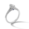 Thumbnail Image 3 of Vera Wang Love Collection 3/4 CT. T.W. Marquise-Cut Diamond Frame Engagement Ring in 14K White Gold